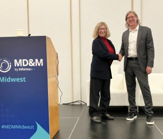 keynote speaker Mark Wehde with Joanne Moody