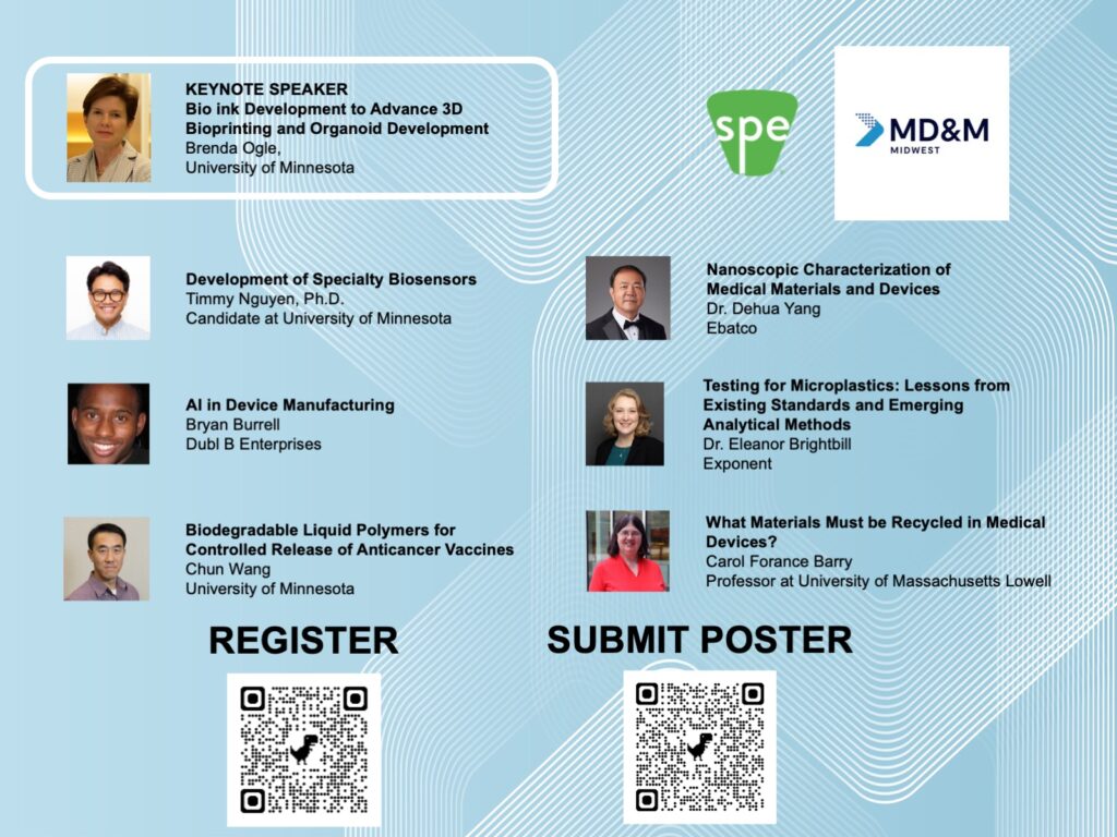 SPE MidWest 2026 Speakers two qr code one page summary v5